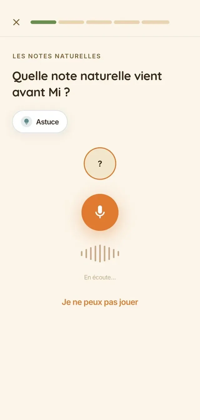 Exercice d'écoute au micro dans Harmonia